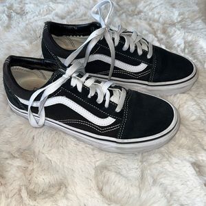 Canvas in suede lace up vans skate mid 6.5